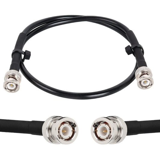 BNC Cable - 3FT RG58 50 Ohm Male To Male Coax Cables Low Loss BNC Extension Coaxial Cable with For Antennas, RF Radios, Modems, Oscilloscopes, Spectrum, Etc