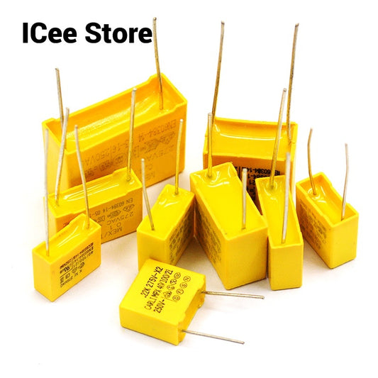 20Pcs X2 Safety Capacitor 275V 0.022UF 0.047UF 0.1UF 0.15UF 0.22UF 0.33UF 0.47UF 0.68UF 1UF Polypropylene Film