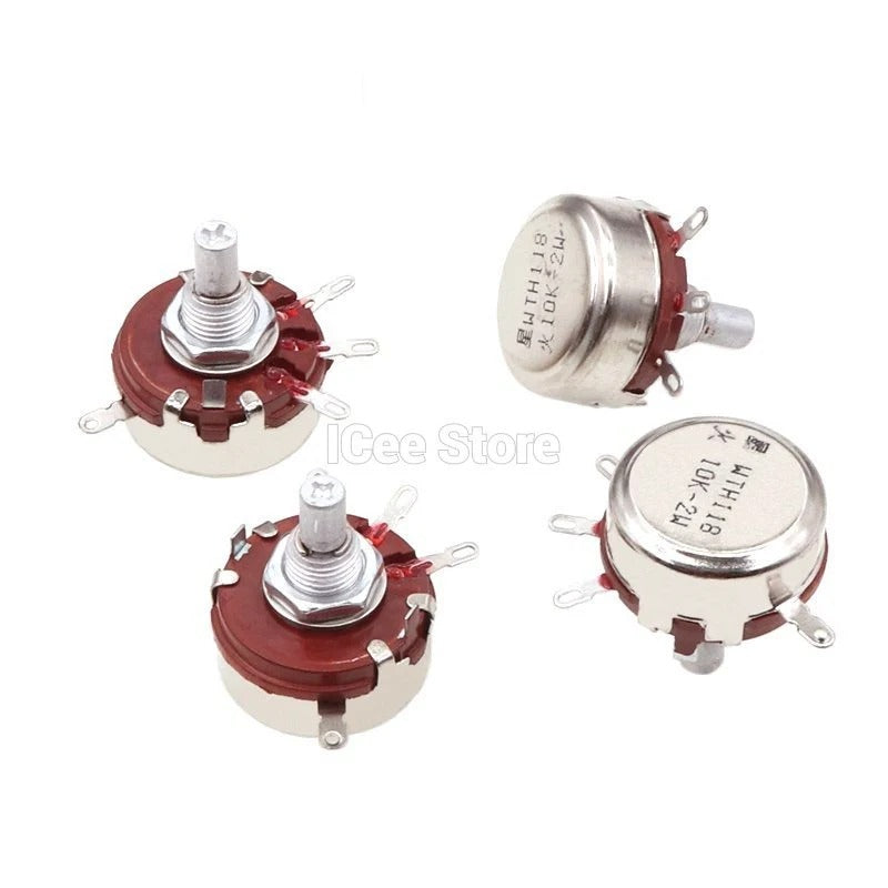 2Pcs WTH118 2W 1A Potentiometer 1K 2.2K 4.7K 10K 22K 47K 100K 470K 1M WTH118-2W