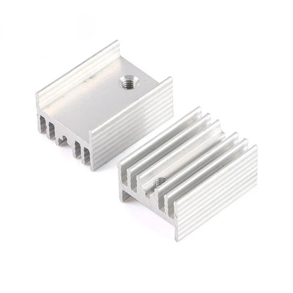 10Pcs 21*15*10mm Heatsink TO-220 Heat Sink for Transistor MOS Tube Radiator Cooler Cooling Fin Aluminum 21x15x10mm Metal Slotting Transistor PBC IC