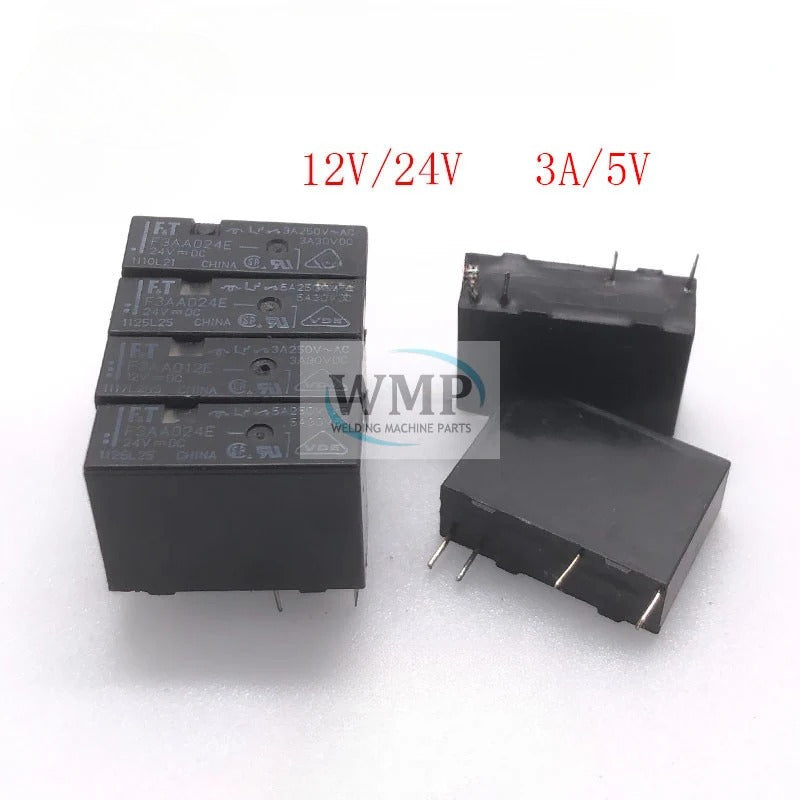 5Pcs Original Relay F.T F3AA012E 4Pin 3A 5A 12V 24V F3AA024E New