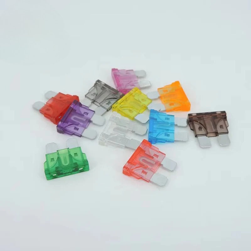 20Pcs Medium Car Fuse Standard Fuse Blade Insert auto Car Truck ZINC Pins 1A 2A 3A 4A 5A 7.5A 10A 15A 20A 25A 30A 35A 40A 50A
