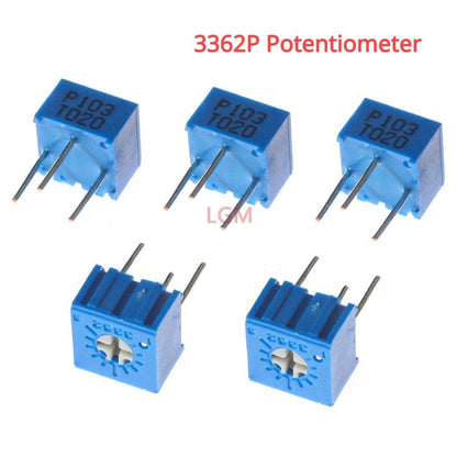 20Pcs Trimming Potentiometer 3362P 10R 20R 50R 100R 200R 500R 1K 2K 5K 10K 20K 50K 100K 200K 500K 1M 2M