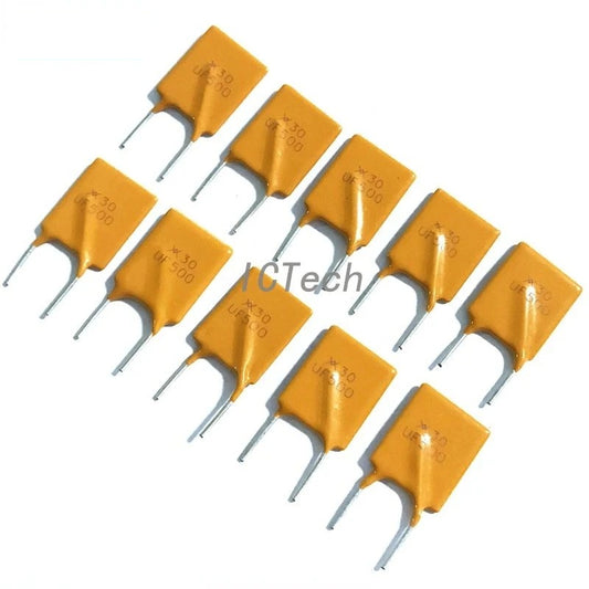 10Pcs 16V 30V 60V 72V Resettable Fuse PPTC RGEF Fuses In-line RUEF300 Self-Recovery Fuse  0.06A 0.12A 0.8A 1.1A 2A 3A 5A 7A 12A