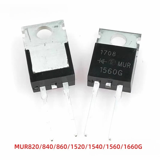 New Original TO-220 Fast Recovery Rectifier Diode MUR Series Multi-Model MUR820G/840G/860G/1520G/1540G/1560G/1660G