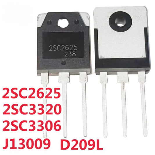 Original 2SC3320 2SC2625 2SC3306 D209L J13009 C3320 C2625 C3306 High-Power Switching Transistors TO-3P Transistors for Inverters