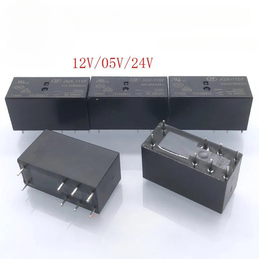Original HF Relay JQX-115F 012 024 005-2ZS4 5V 12V 24V 8Pin 8A New