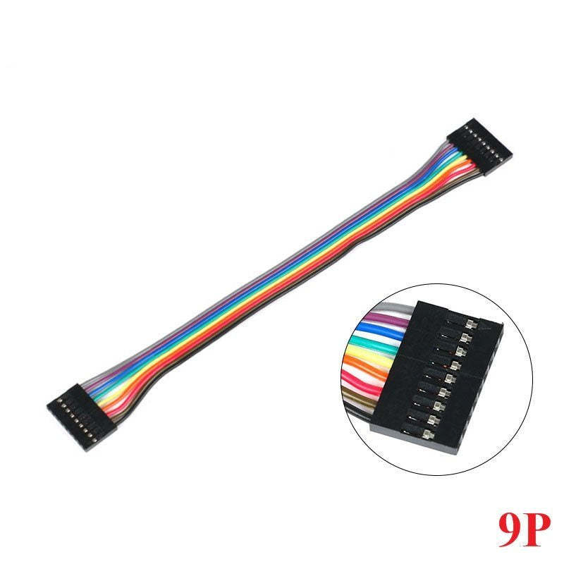 10Pcs Dupont Line 20cm 2.54mm Female To Female 2P/3P/5P/6P/7P/8P/9P/10P/12P Color Breadboard Cable Jump Wire Jumper for Arduino