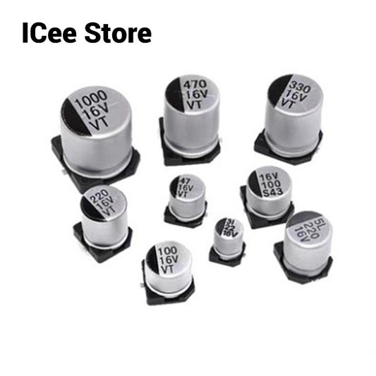 20Pcs SMD Capacitor 6.3V 10V 16V 10UF 22UF 33UF 47UF 100UF 220UF 330UF 470UF 680UF Aluminum Electrolytic Capacitor