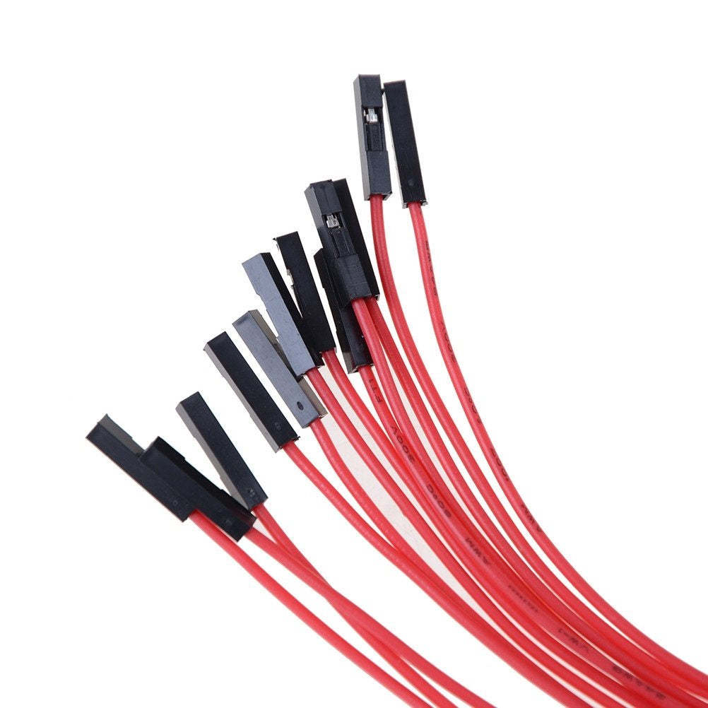 20Pcs 26AWG Soft Silicon Wire 1Pin Female To Female Jumper Wire Dupont Cable 25cm