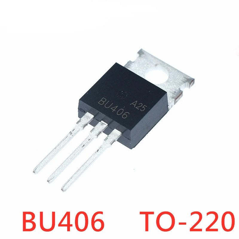 10Pcs Original Transistor BU406 TO-220 Low Frequency High Power NPN  7A 200V