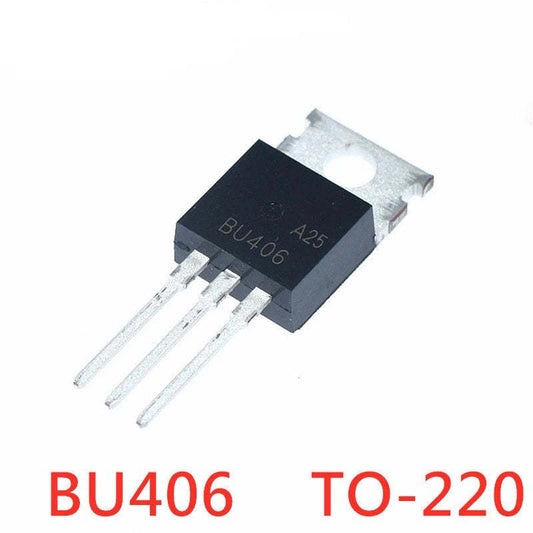 10Pcs Original Transistor BU406 TO-220 Low Frequency High Power NPN  7A 200V