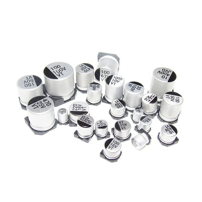 100Pcs SMD Capacitor 10V 16V 25 35V 50V 220U 330UF 470UF 1000UF Aluminum Electrolytic Capacitor