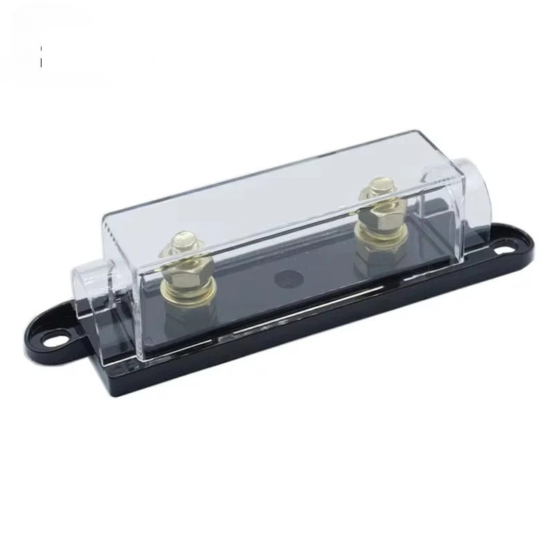 ANL Fuse Holder Transparent/Black Car Fuse Holder and ANL Fuse 30A-500A Bolt-on Fuse Holder  Automotive Audio Fuse