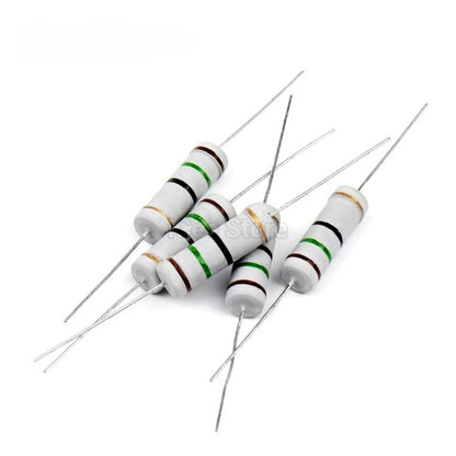 500Pcs Carbon Film Resistor 1W 2W 5% 1R-1M 1R 10R 22R 47R 51R 100R 1K 2K 4.7K 10K 22K 47K 100K