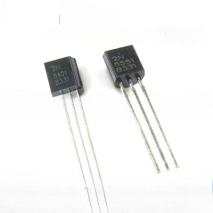 50pcs 2N5551 2N5401 NPN-PNP Complementary Pair TransistorsTO-92