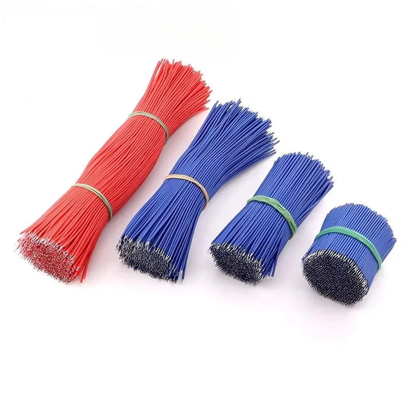 100/50Pcs Double Head Tin-Plated PCB Bread Board Jumper Cable Wire Connector Wire 24AWG 5/10/15/20/30cm Electronic  Wire Conductor Wire