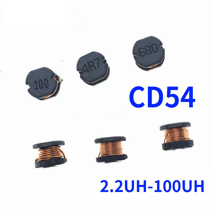‌10Pcs CD54 Series Wire-Wound SMD Power Inductor 2.2/3.3/4.7/6.8/10UH/47/100UH for Power Modules/Automotive Electronics