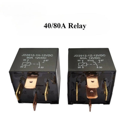 40A 80A Auto Car Relay JD2912 4Pin 5Pin DC 12V 24V 36V 48V 72V with Mounting Hole Coil Power 1.8W Automobile Control Device