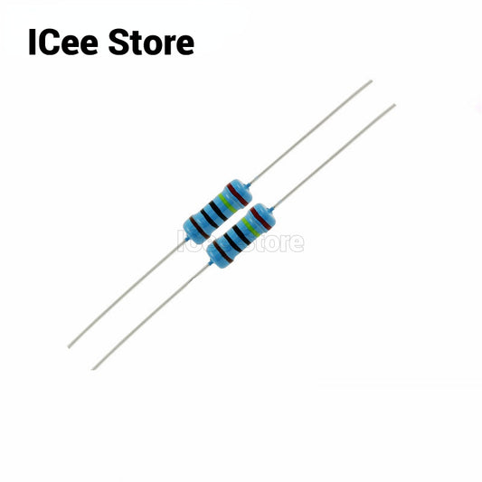 10Pcs 3W Metal Film Resistors 1% 10R 1K 10K 100K 1M 4.7K 5.1K