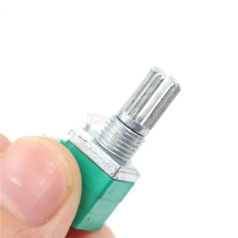 5Pcs RK097 Potentiometer 3Pin 5Pin 6Pin RK097N B5K 5K 10K 20K 50K 100K with Switch Audio Shaft 15mm Amplifier Sealing Potentiometer