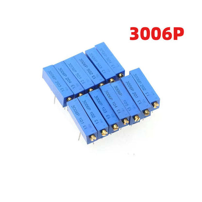 3006P Precision Multi-turn Adjustable Potentiometer 3006 Trimmer Potentiometer 100R-1M ohm 200R 500R 1K 2K 5K 10K 20K 50K