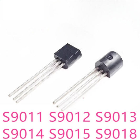 50Pcs S9011 S9012 S9013 S9014 S9015 S9018 NPN/PNP Bipolar Transistors TO-92