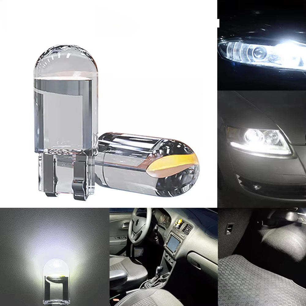 W5W Led T10 Car Light COB High brightness transparent 6000K White Auto Automobiles License Plate Lamp Dome Read Bulb 12V