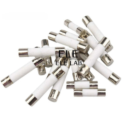 20Pcs Ceramic Fuse Tubes 5x20mm 6x30mm 250V 1A/2A/3A/5A/6.3A/8A/10A/15A/30A for Electronics, Industrial Equipment, and Power Supply Protection