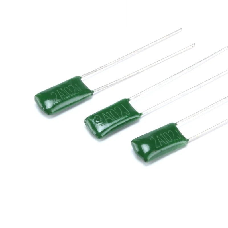 Polyester Film Capacitor 100V 1nF 2.2nF 10nF 33nF 47nF 82nF 100nF 2A102J 2A103J 2A104J 2A222J 2A333J 2A473J 2A823J