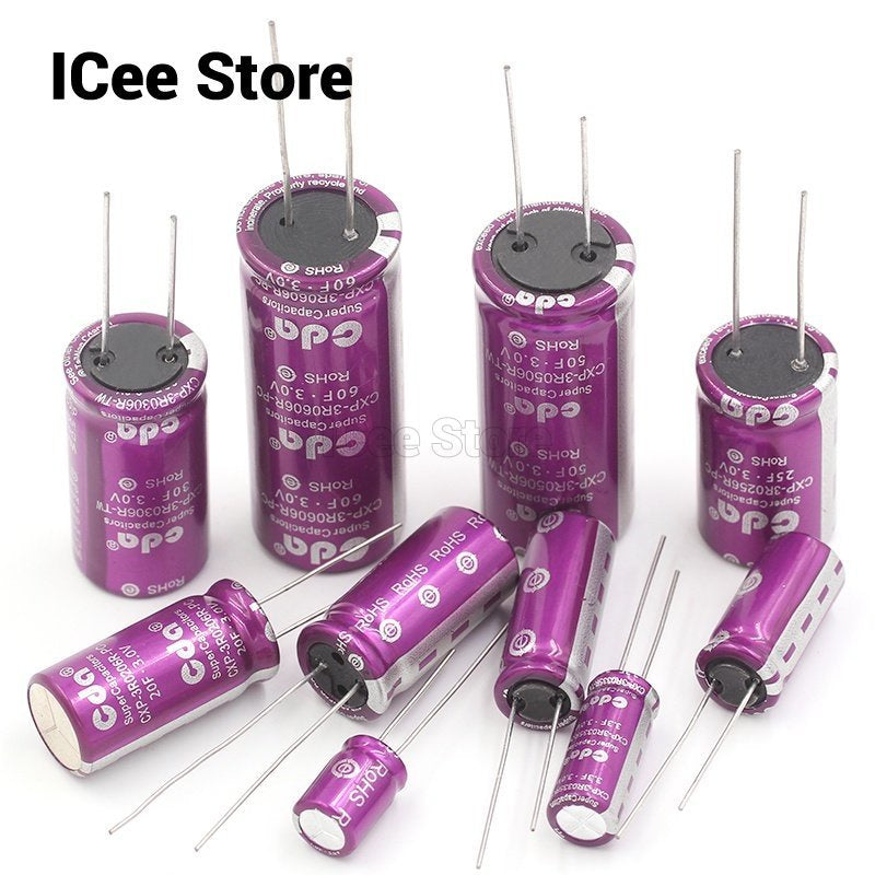 3V Super Capacitor Farad Capacitor 3V 1F 2F 3.3F 5F 7F 10F 15F 18F 20F 30F 50F 60F