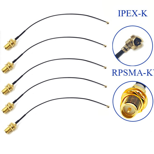 SMA Connector Cable Female To UFL/ U.FL/ IPX/IPEX,RF Coax Adapter Assembly Pigtail Cable 1.13MM RP-SMA-KY