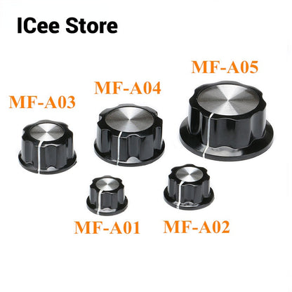 2Pcs Potentiometer Knob Cap MF-A01 MF-A02 MF-A03 MF-A04 MF-A05 Rotary Switch Knobs Caps 6mm for RV24 3590S WHT118 WXD3