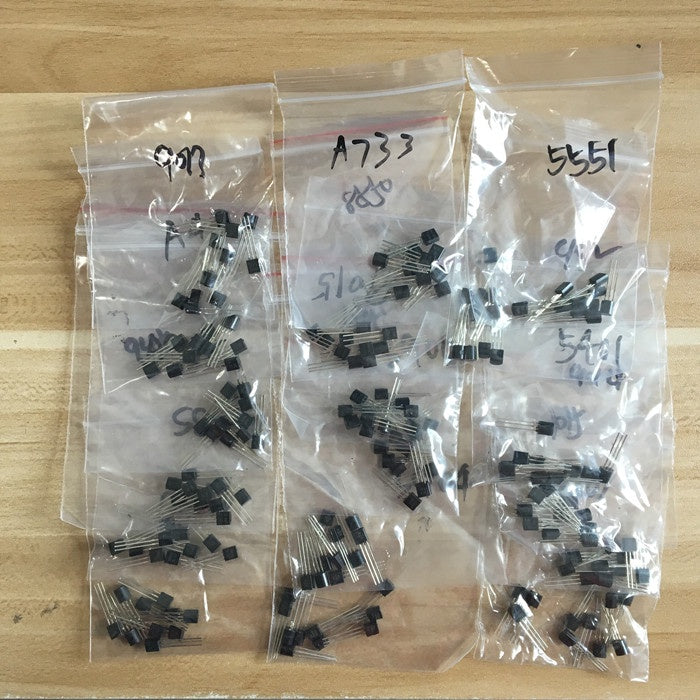 180/480/ 600pcs/Box  TO-92  Transistor Set Kit 2N2222 2N5401 2N5551 A1015 A733 S9014 C1815 C945 A42 A92 2N3904 2N3906 2N5401 2N5551