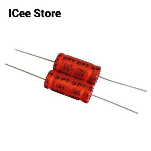 2Pcs Original SPT Capacitor Red Non Polar Capacitor NP 100V 1.5UF 2.2UF 3.3UF 4.7UF 5.6UF 6.8UF 10UF 12UF 22UF 33UF 47UF