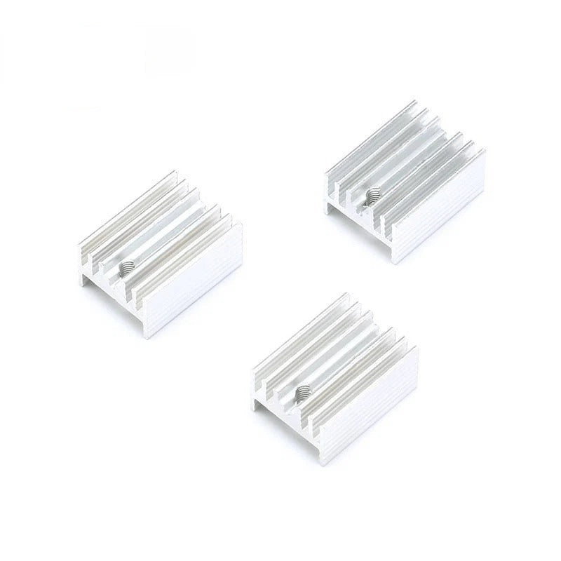 10Pcs 21*15*10mm Heatsink TO-220 Heat Sink for Transistor MOS Tube Radiator Cooler Cooling Fin Aluminum 21x15x10mm Metal Slotting Transistor PBC IC