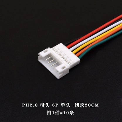 10Pcs Micro JST PH 2.0mm Pitch Male Female Socket Wire Cable Connector 2P-6Pin PH2.0 Plug Jack Terminal Cables 26AWG 20CM