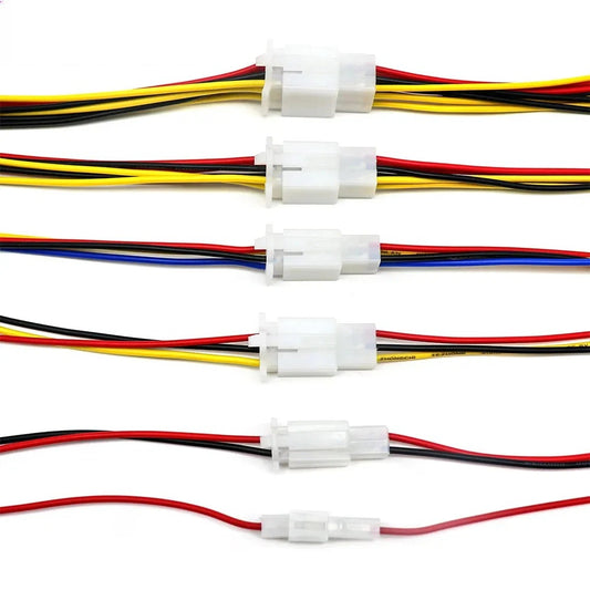 2.8mm Automotive Electrical Wire Connector Male Female Cable Terminal Plug for Motorcycle Ebike Car 2/3/4/6 Pin
