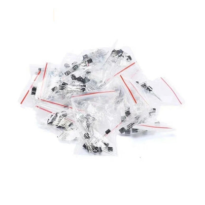180Pcs  TO-92 18 Values Transistor Assorted Kit 2N2222 S9013 S9014 S9015 S9018 S8050 S8550 5551 5401 2N3904 2N3906 C1815