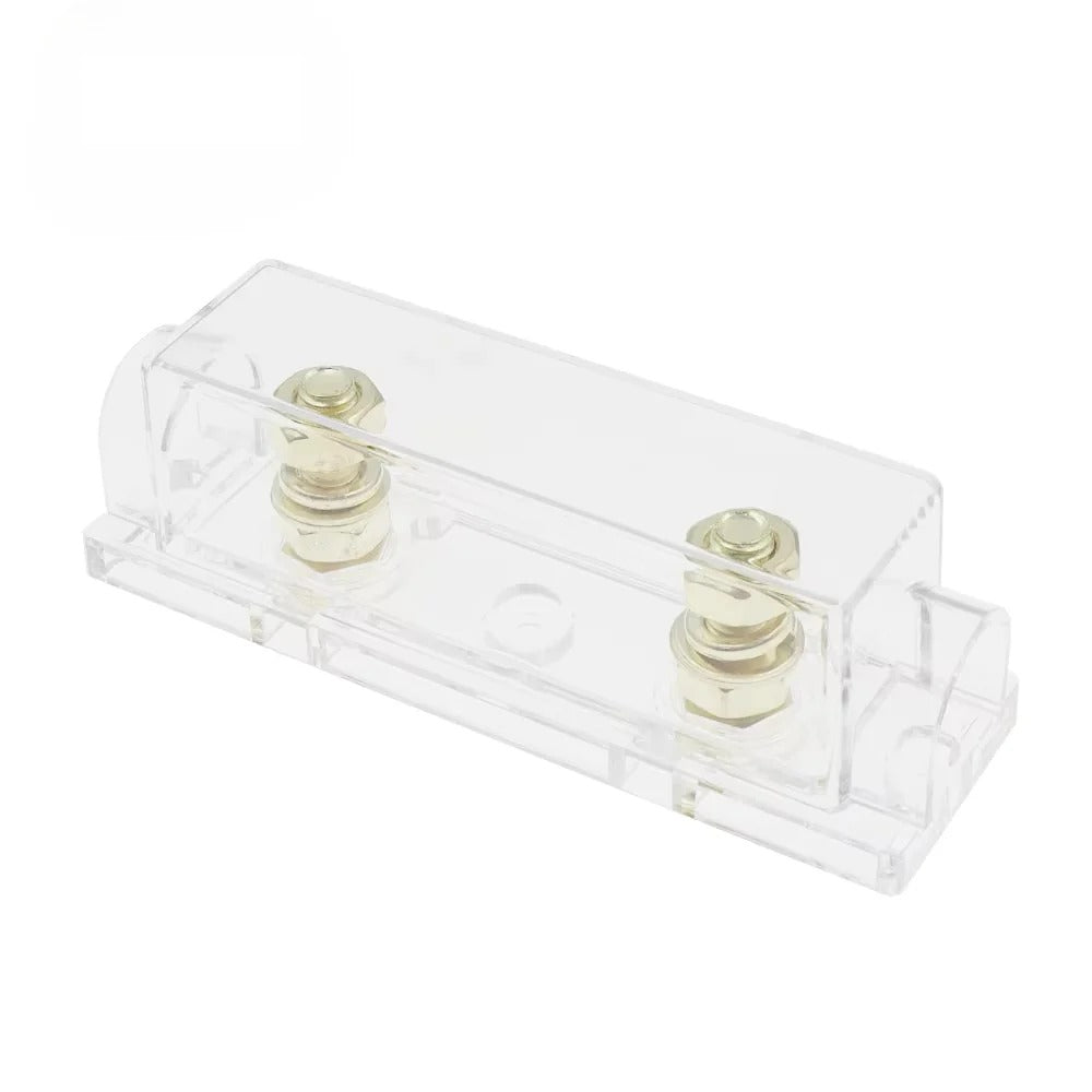 ANL Fuse Holder Transparent/Black Car Fuse Holder and ANL Fuse 30A-500A Bolt-on Fuse Holder  Automotive Audio Fuse