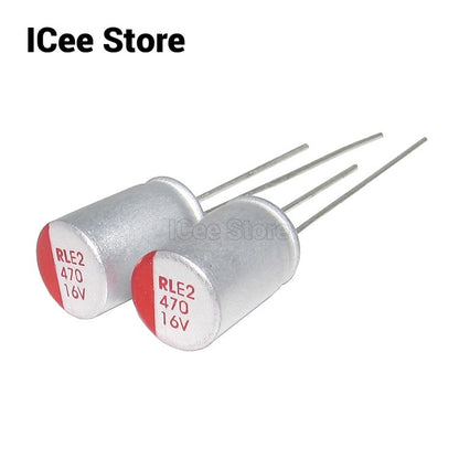 10Pcs Solid Electrolytic Capacitor Super Low ESR DIP 6.3V 10V 16V 25V 35V 100UF 220UF 470UF 1000UF