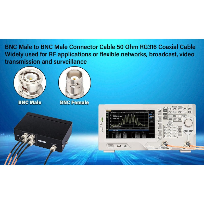 1M 3.28FT RF BNC Cables 50 Ohm BNC Male Cable RG316 Antenna Cable for Antenna Scanners Handheld Ham Radios Etc.