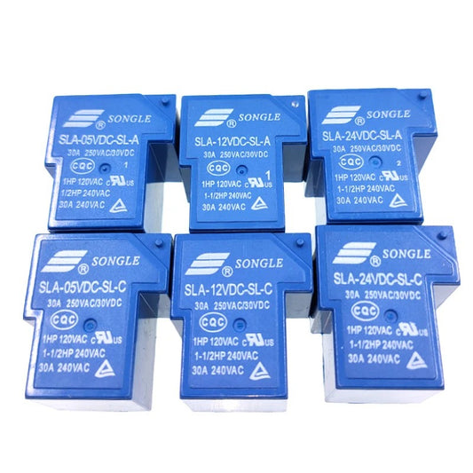 ‌SLA Relay 05VDC 09VDC 12VDC 24VDC 48VDC 30A Power Relay with 4Pin 5Pin 6Pin for High-Current Switching