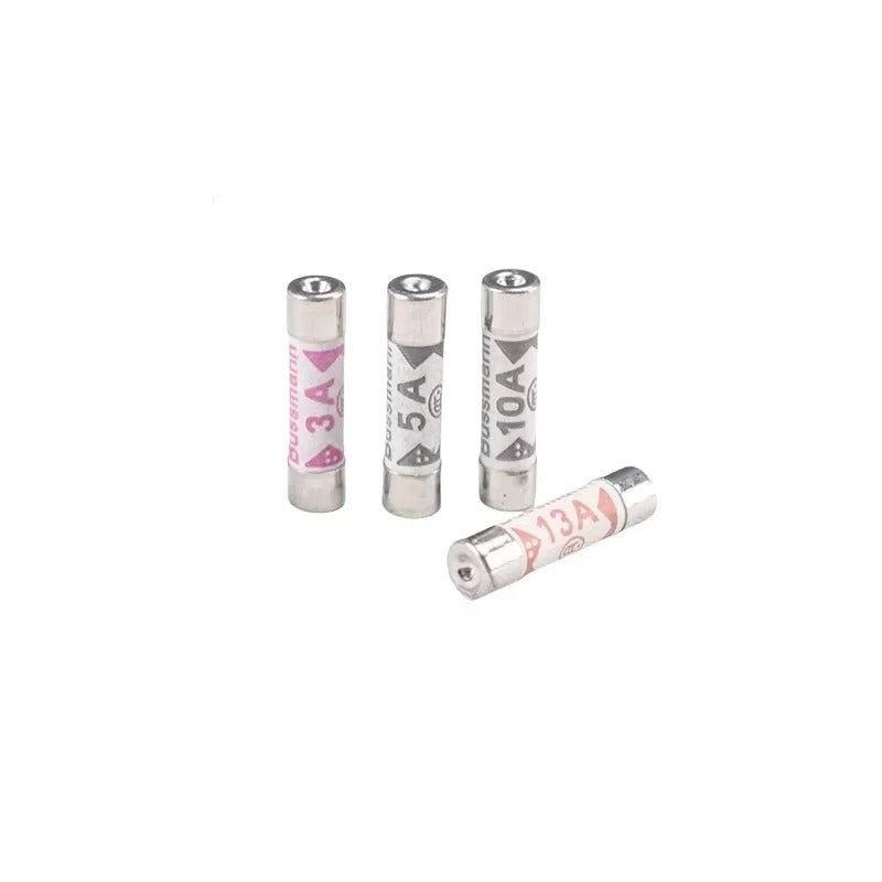 20Pcs BS1362 British Plug Fuse 1A 2A 3A 5A 10A 13A 15A 20A 6X25mm Ceramic Fuse Tube