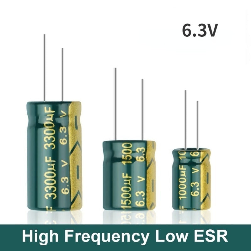Aluminum Electrolytic Capacitor 6.3V High Frequency Low ESR 6.3V 1000UF 1500UF 1800UF 2200UF 3300UF Low Resistance
