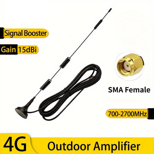 4G LTE GSM Antenna 15DBI High Gain 700-2700MHz Suction Cup Antenna SMA Female Connector Signal Booster Amplifier Antenna
