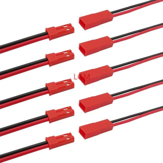 10Pair JST Wire 2Pin 24AWG 10cm 20cm Male Female Connector JST Plug Cable