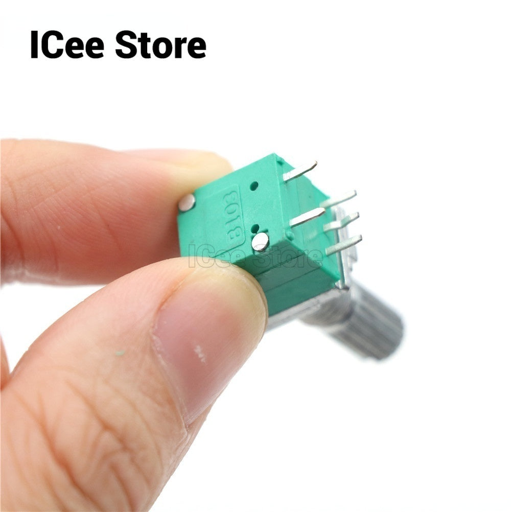 5Pcs RK097 Potentiometer 3Pin 5Pin 6Pin RK097N B5K 5K 10K 20K 50K 100K with Switch Audio Shaft 15mm Amplifier Sealing Potentiometer