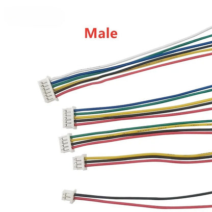 5Pair JST 1.25 Male Female Wire Connector 2P 3P 4P 5P 6P JST Plug Jack Terminal Cable Connector Length 15CM