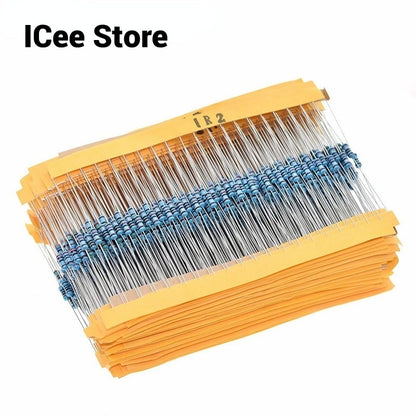 600Pcs 300Pcs 1/4W Metal Film Resistor Assorted Kit Set 1% 100R 1K 47K 10K 100K 4K7 Ohm